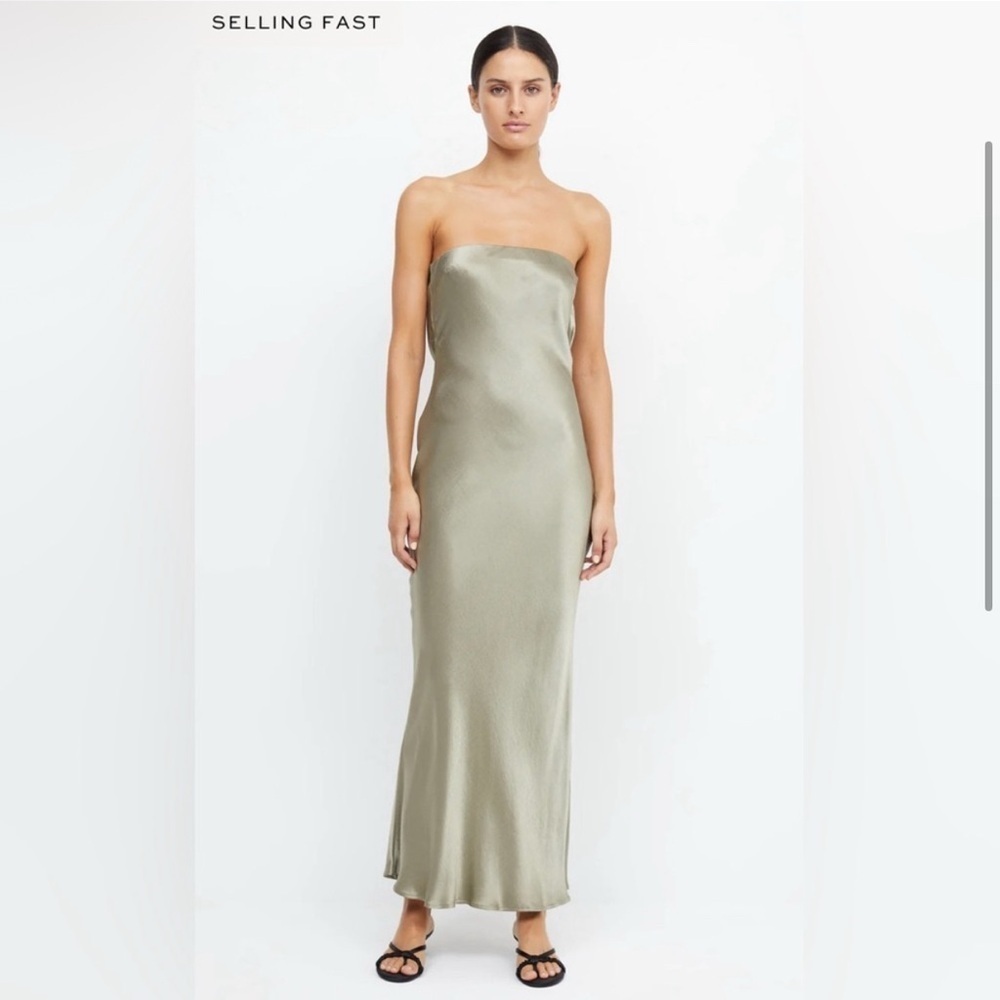 BEC + BRIDGE MOON DANCE strapless dress sage - Picture 4 of 7
